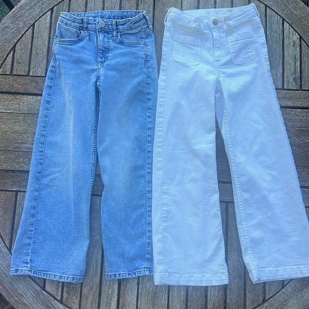 Girls H&M Jeans LOT Size 6X Blue and White Denim 🩵🤍